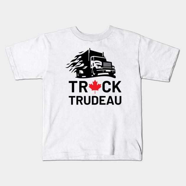 Truck Trudeau Kids T-Shirt by Moe Tees